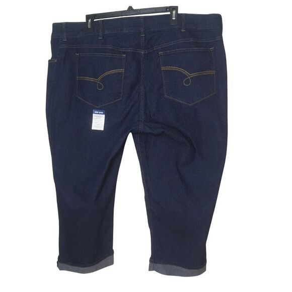 Lee Riders Womens Plus 24W Midrise Capri Jeans Premium Stretch Denim Blue - Picture 3 of 8